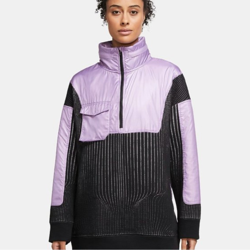 Nike Purple Ski & Snow Jacket with High Collar